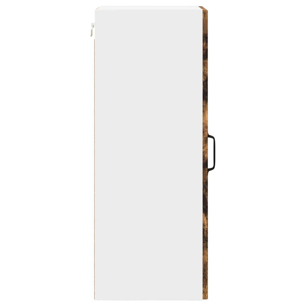 Küchenschrank mit Regal, Geräucherte Eiche, 2er Set