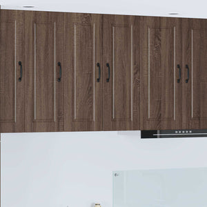 vidaXL Meuble de cuisine avec porte 2 pcs Chêne marron 30 x 31 x 80 cm