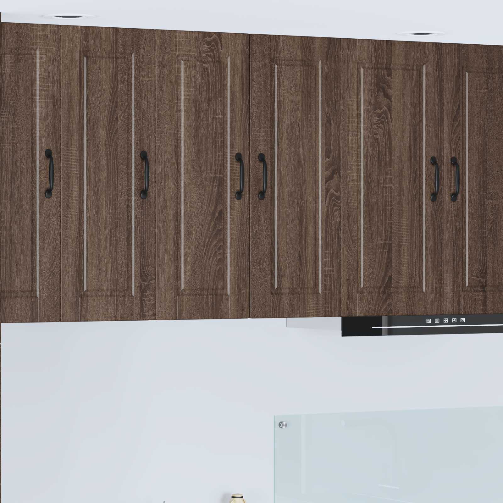 vidaXL Meuble de cuisine avec porte 2 pcs Chêne marron 30 x 31 x 80 cm
