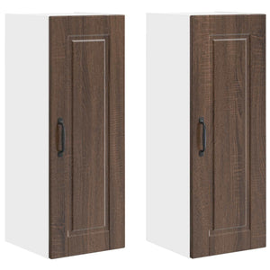 vidaXL Meuble de cuisine avec porte 2 pcs Chêne marron 30 x 31 x 80 cm
