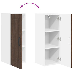 vidaXL Meuble de cuisine avec porte 2 pcs Chêne marron 30 x 31 x 80 cm
