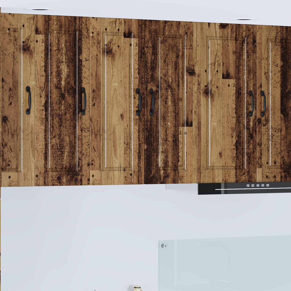 Küchenschrank mit Regal Altholz 80cm
