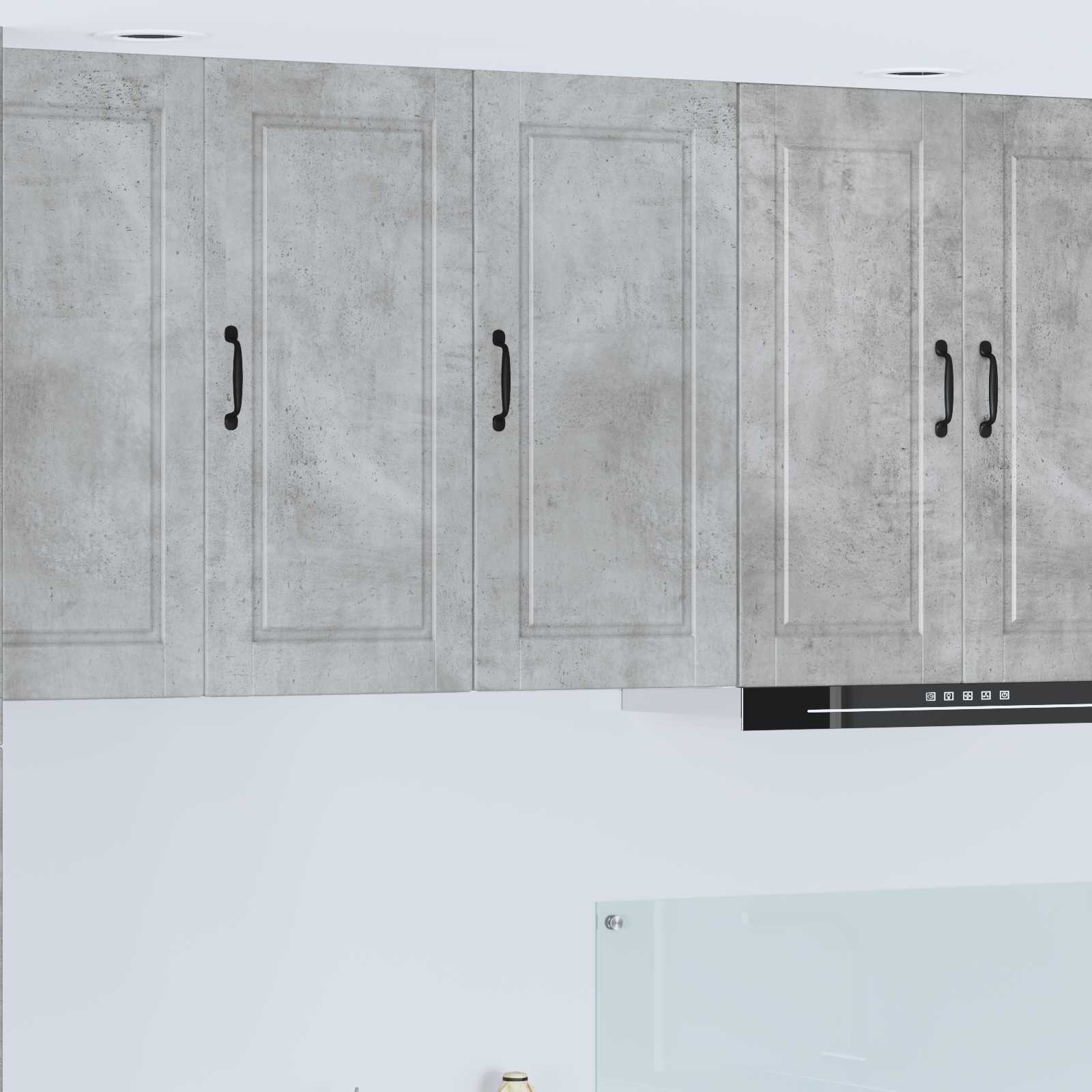 vidaXL Meuble haut de cuisine avec porte gris béton 40 x 31 x 80 cm Bois d'ingénierie