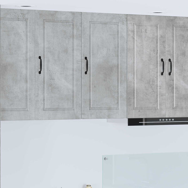 vidaXL Meuble haut de cuisine avec porte gris béton 40 x 31 x 80 cm Bois d'ingénierie