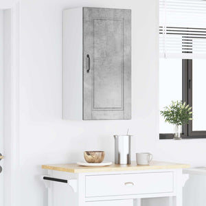 vidaXL Meuble haut de cuisine avec porte gris béton 40 x 31 x 80 cm Bois d'ingénierie