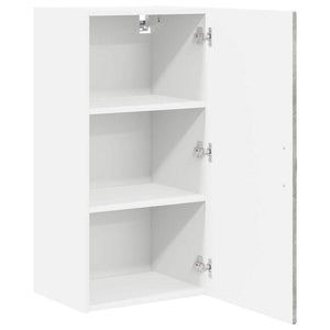 vidaXL Meuble haut de cuisine avec porte gris béton 40 x 31 x 80 cm Bois d'ingénierie