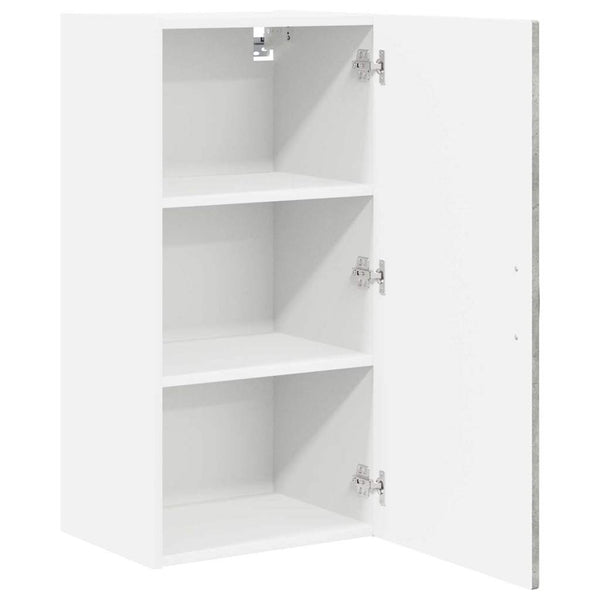 vidaXL Meuble haut de cuisine avec porte gris béton 40 x 31 x 80 cm Bois d'ingénierie