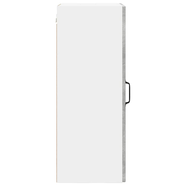vidaXL Meuble haut de cuisine avec porte gris béton 40 x 31 x 80 cm Bois d'ingénierie