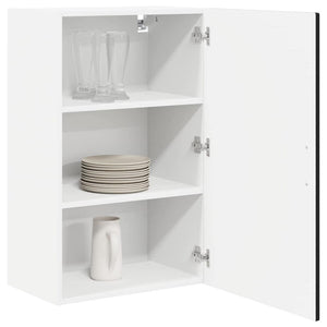 Schwarzer Küchenschrank mit Regal