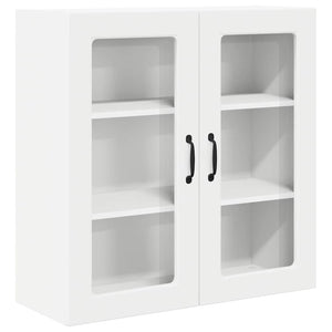 Meuble haut de cuisine avec étagère blanc 80 x 31 x 80 cm en bois d'ingénierie