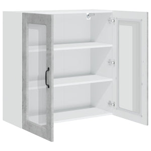 vidaXL Meuble de cuisine avec porte gris béton 80 x 31 x 80 cm bois d'ingénierie