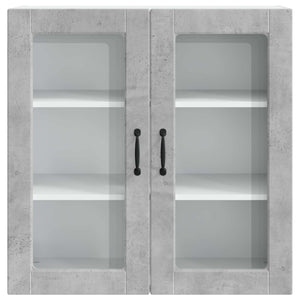 vidaXL Meuble de cuisine avec porte gris béton 80 x 31 x 80 cm bois d'ingénierie