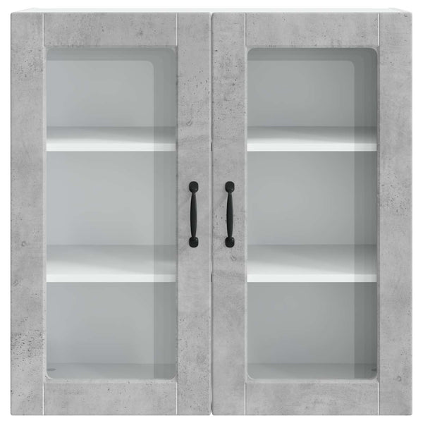 vidaXL Meuble de cuisine avec porte gris béton 80 x 31 x 80 cm bois d'ingénierie