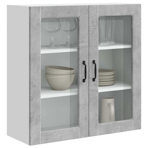 vidaXL Meuble de cuisine avec porte gris béton 80 x 31 x 80 cm bois d'ingénierie