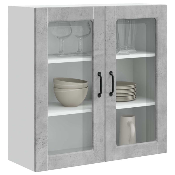 vidaXL Meuble de cuisine avec porte gris béton 80 x 31 x 80 cm bois d'ingénierie