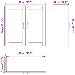 Küchenschrank Braun Eichenoptik 80x80 cm