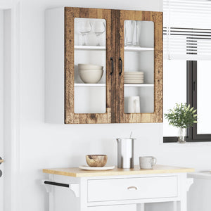 Küchenschrank mit Regal Altholz 80x80 cm