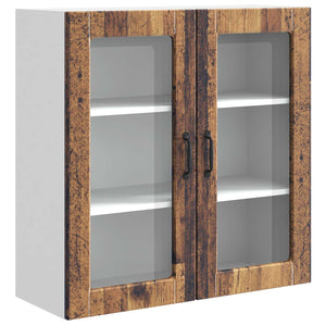 Küchenschrank mit Regal Altholz 80x80 cm