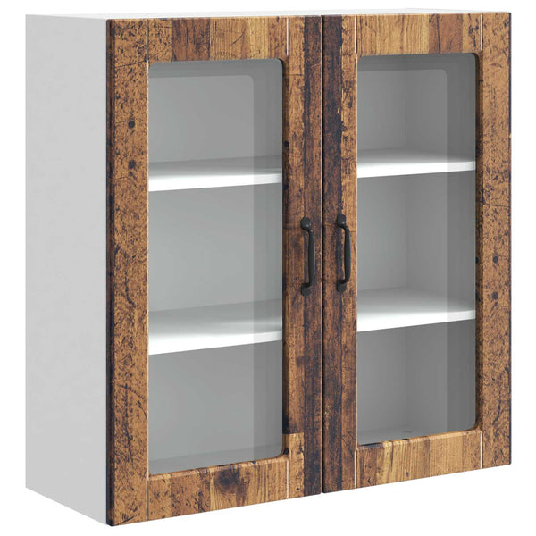 Küchenschrank mit Regal Altholz 80x80 cm
