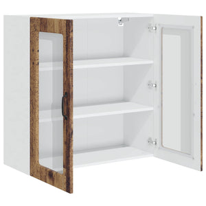 Küchenschrank mit Regal Altholz 80x80 cm