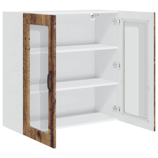 Küchenschrank mit Regal Altholz 80x80 cm