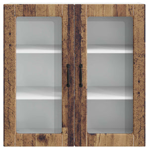 Küchenschrank mit Regal Altholz 80x80 cm