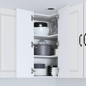 Küchenschrank mit Regal, Weiß, 57x57x80 cm