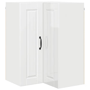 vidaXL Meuble de cuisine blanc brillant 57 x 57 x 80 cm en bois d'ingénierie