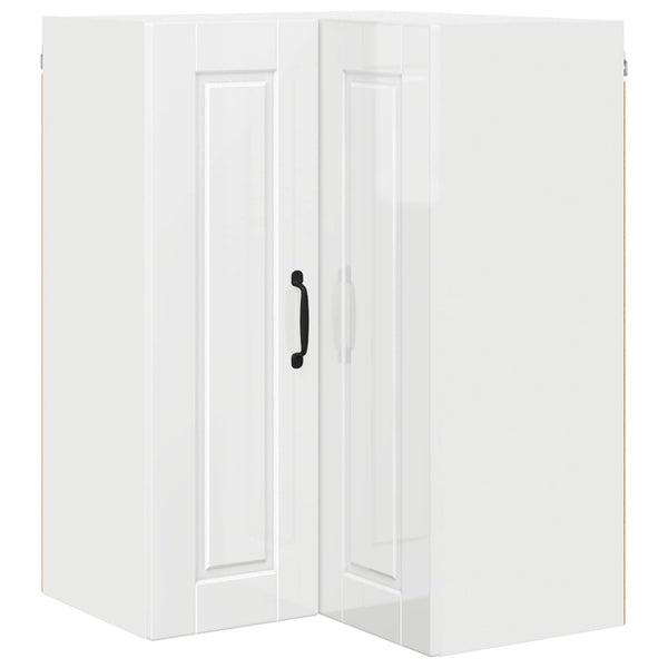 vidaXL Meuble de cuisine blanc brillant 57 x 57 x 80 cm en bois d'ingénierie
