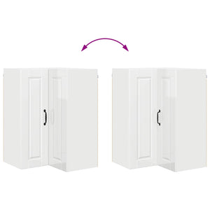 vidaXL Meuble de cuisine blanc brillant 57 x 57 x 80 cm en bois d'ingénierie