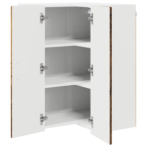 vidaXL Meuble de cuisine avec étagère Bois de récupération 57 x 57 x 80 cm Bois d'ingénierie