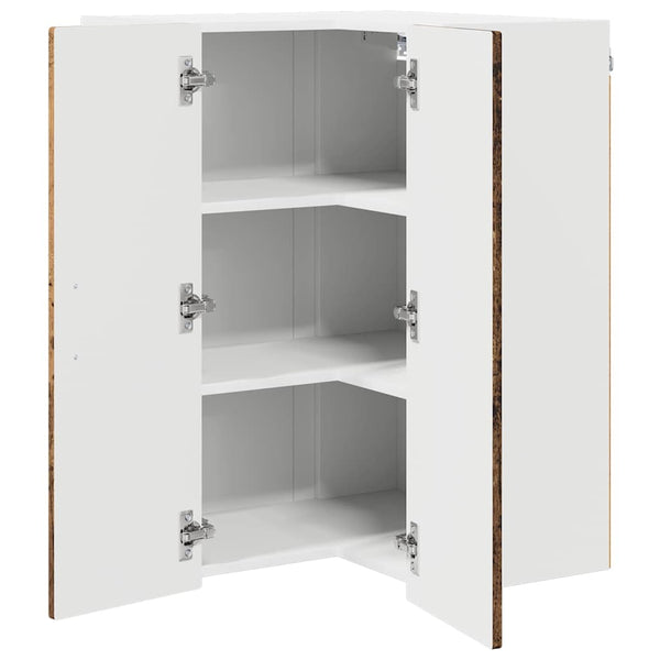 vidaXL Meuble de cuisine avec étagère Bois de récupération 57 x 57 x 80 cm Bois d'ingénierie