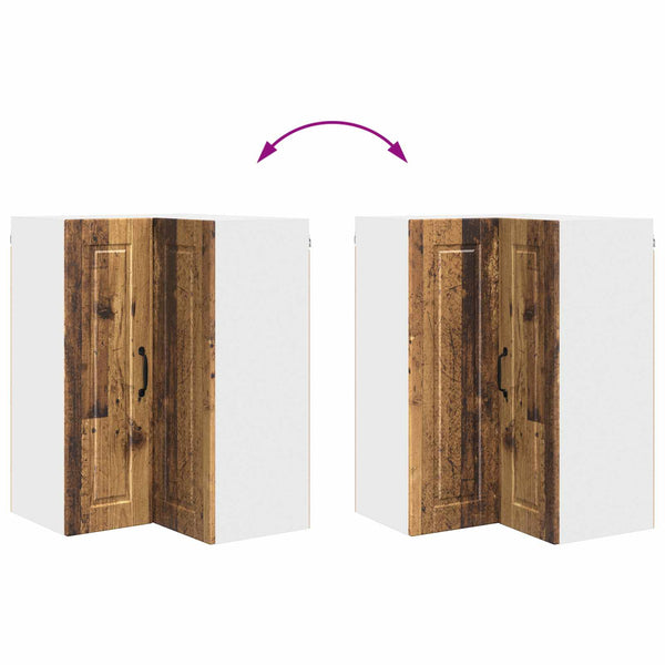 vidaXL Meuble de cuisine avec étagère Bois de récupération 57 x 57 x 80 cm Bois d'ingénierie