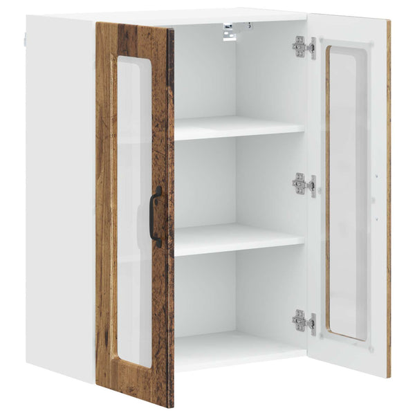 Küchenschrank mit Regal Altholz 60x31x80cm