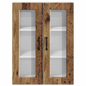 Küchenschrank mit Regal Altholz 60x31x80cm