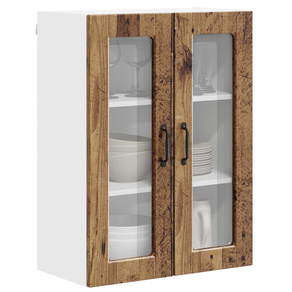 Küchenschrank mit Regal Altholz 60x31x80cm