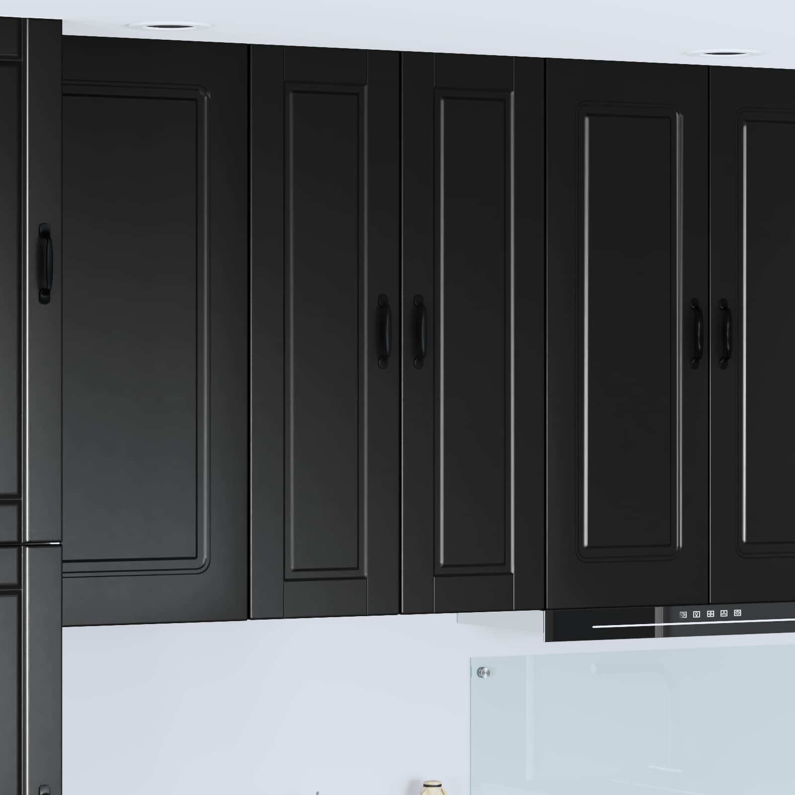 Küchenschrank mit Regal, Schwarz, 30x31x100 cm