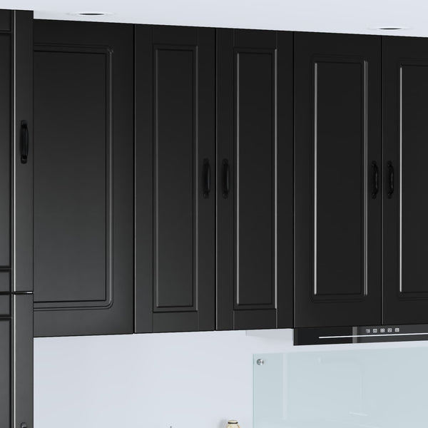 Küchenschrank mit Regal, Schwarz, 30x31x100 cm