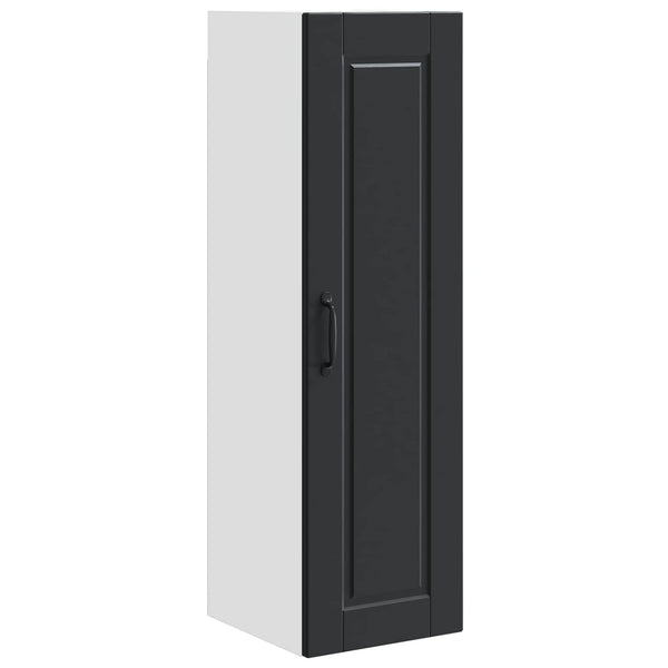 Küchenschrank mit Regal, Schwarz, 30x31x100 cm