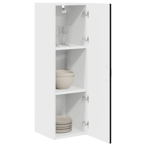 Küchenschrank mit Regal, Schwarz, 30x31x100 cm