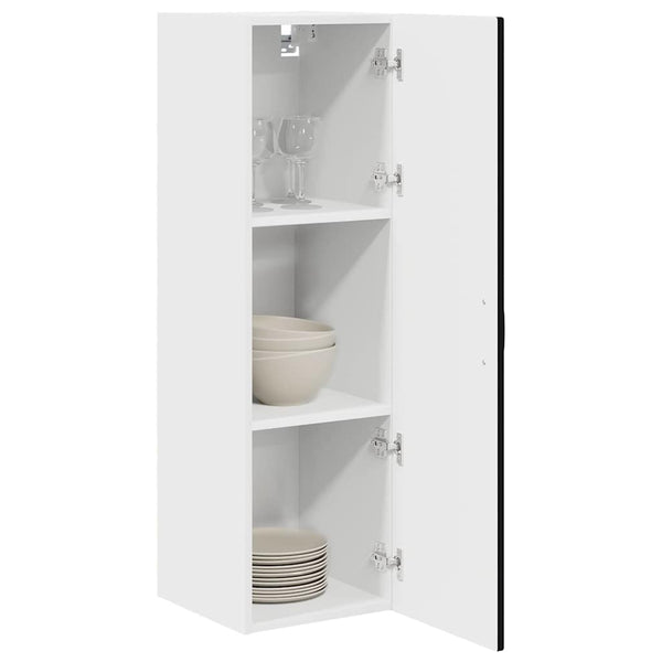 Küchenschrank mit Regal, Schwarz, 30x31x100 cm