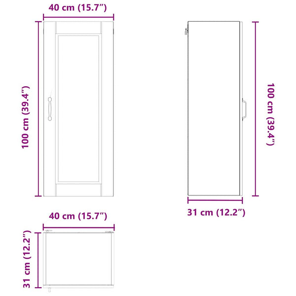 Küchenschrank Sonoma Eiche 40x31x100cm
