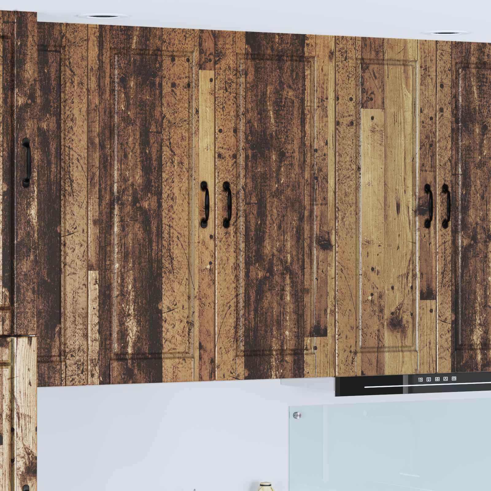 Küchenschrank mit Regal Altholz 40x31x100 cm