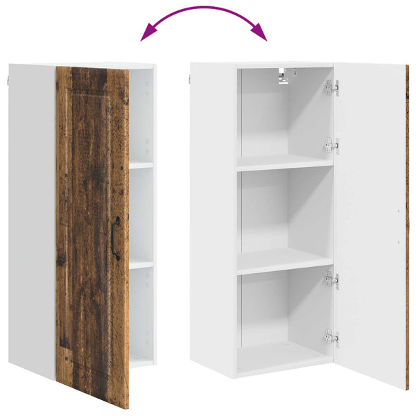 Küchenschrank mit Regal Altholz 40x31x100 cm