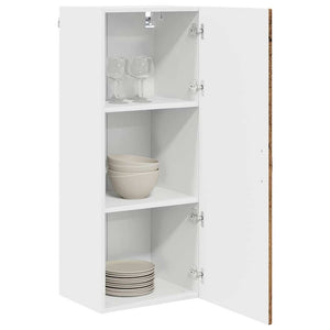 Küchenschrank mit Regal Altholz 40x31x100 cm