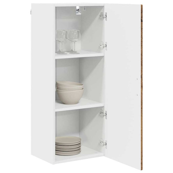 Küchenschrank mit Regal Altholz 40x31x100 cm