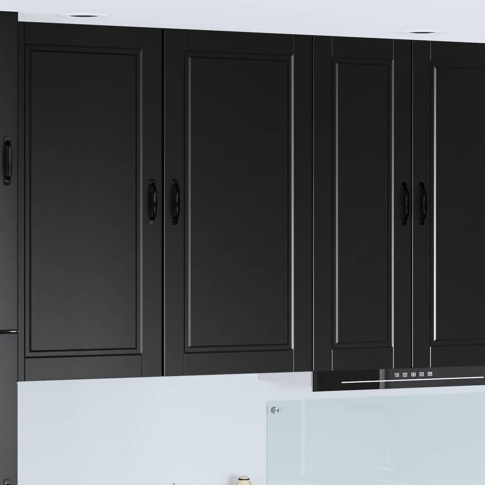 Schwarzer Küchenschrank mit Regal, 50x31x100 cm