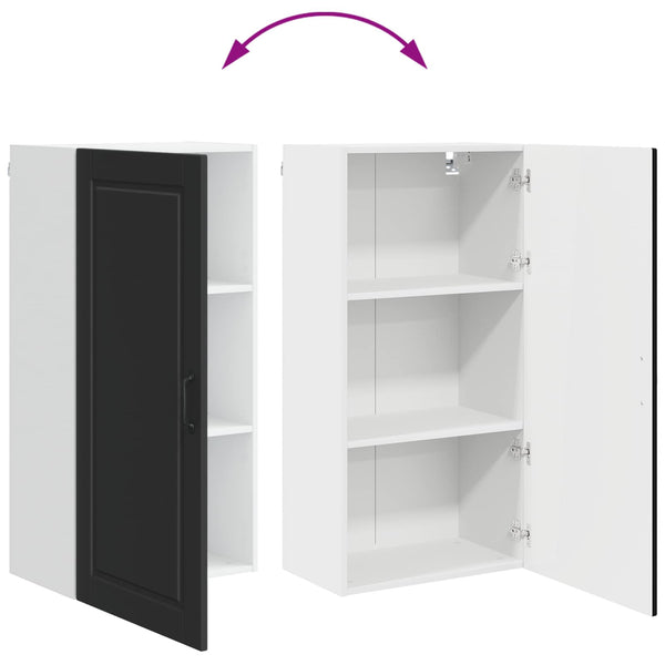 vidaXL Armoire de cuisine avec étagère Noir 50 x 31 x 100 cm Bois d'ingénierie