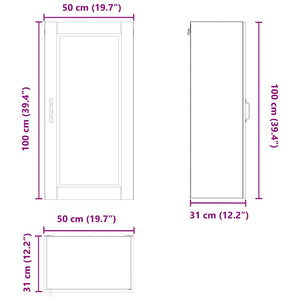 Küchenschrank Braun Eichen-Optik 50x31x100cm