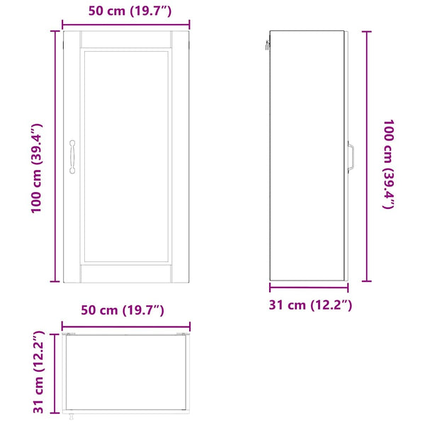Küchenschrank Braun Eichen-Optik 50x31x100cm